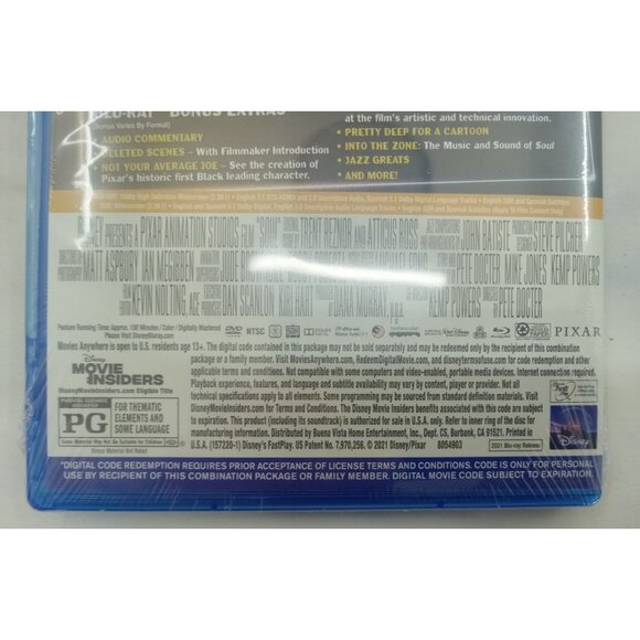 Soul 2020 Blu-ray DVD Digital Copy Disney Pixar Movie NEW Sealed - Picture 5 of 6